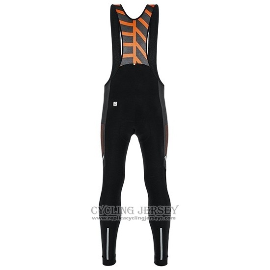 2019 Cycling Jersey Santini Svolta White Black Long Sleeve And Bib Tight